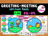 Greetings Meeting Worksheets Bundle