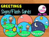 Greetings Signs Flash Cards