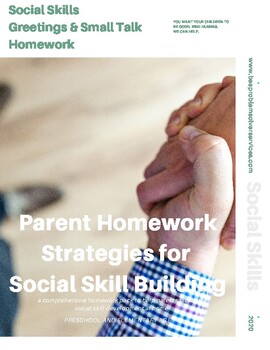 Preview of Greetings & Small Talk - Social Skills Homework for Parent-Teacher Communication
