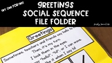 Greetings Social Sequence File Folder for Special Education