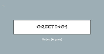 Preview of Greetings in French: A Video Activity Game