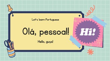 Preview of Greetings, introductions, personal pronouns, and verb to be in Portuguese