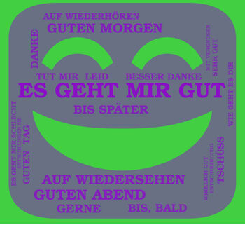 Preview of Greetings poster in german