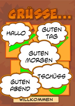 Preview of Grüsse Greetings poster in german