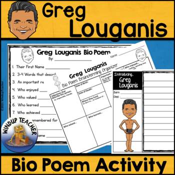 Preview of Greg Louganis Biography Poem Activity and Writing Paper