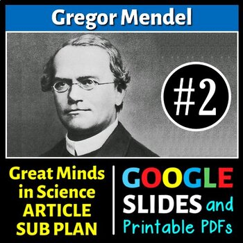 Preview of Gregor Mendel - Science Article/Sub Plan #2 | Printable & Distance Learning