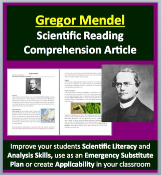 Preview of Gregor Mendel - The Father of Genetics - A Famous Scientist Reading