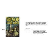 Gregor the Overlander Aniticipation Guide