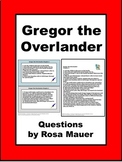 Gregor the Overlander Book Companion Chapter Comprehension