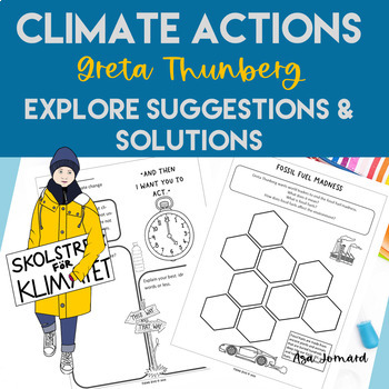 Preview of Climate Actions Greta Thunberg | Explore Suggestions & Solutions