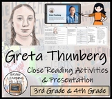 Greta Thunberg Close Reading Comprehension Activity | 3rd 