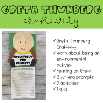 Preview of Greta Thunberg Craftivity | Earth Day Craftivity | Biography