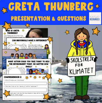 Preview of Greta Thunberg - Earth Day - No Prep Lesson