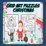 Grid Art Puzzles. CHRISTMAS: CUT-AND-PASTE INSTRUCTIONS AN