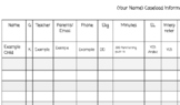 Grid Caseload Blank (editable) for Special Education Case 
