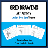 Grid Drawing Art Activity - Under the Sea (Directed Drawing)