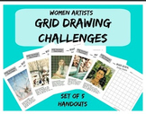 Grid Drawing Challenge - Women Artists Art Worksheets - Se