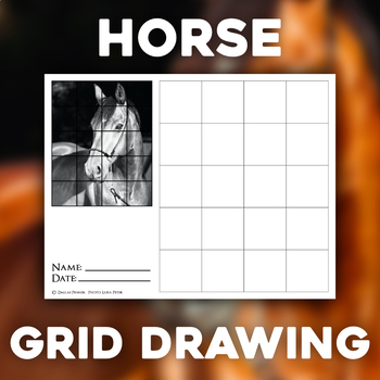 Preview of Grid Drawing - Horse Art Project