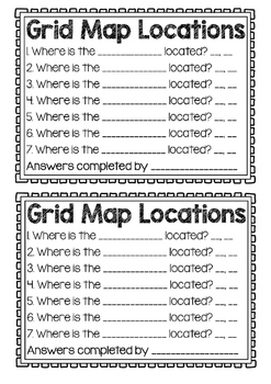 grid map worksheets