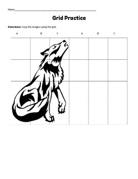 Grid Practice Worksheet by Art by Alina Z | Teachers Pay Teachers