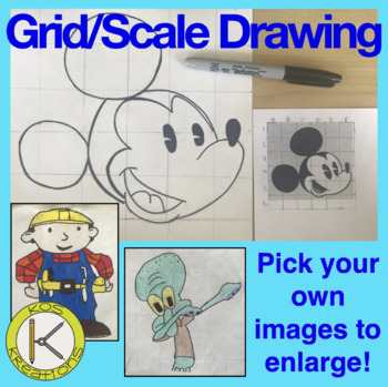 Preview of Grid & Scale Drawing: Math Art