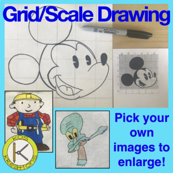 Preview of Grid & Scale Drawing: Math Art *GOOGLE FOLDER*