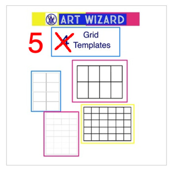 Preview of Grid Templates - 5 different sizes, art, booklets, flash cards, blanks