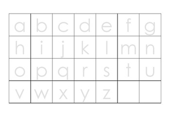 grid alphabet lowercase landscape by louiseoztutor tpt