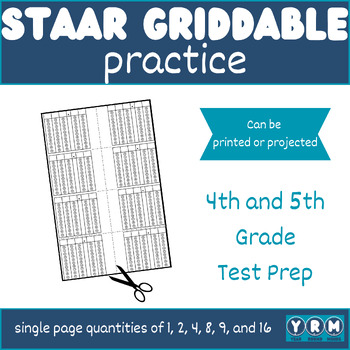 Preview of Griddable Practice for STAAR - Grades 4-5
