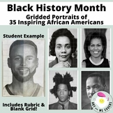 Gridded Portraits of Inspiring African Americans: Black Hi