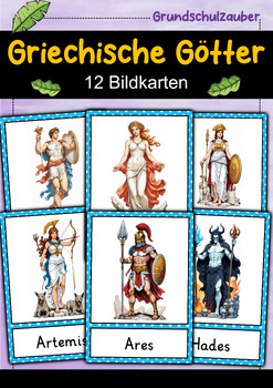 Preview of Griechische Götter Bilder - 12 Bildkarten (German)