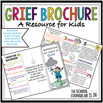 Preview of Grief Brochure for Kids