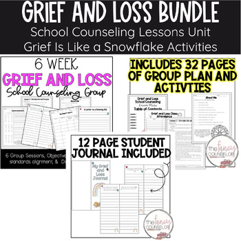 Preview of Grief and Loss School Counseling Unit Bundle