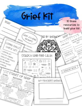 Preview of Grief kit resources/activities counselors social workers school psychologist 