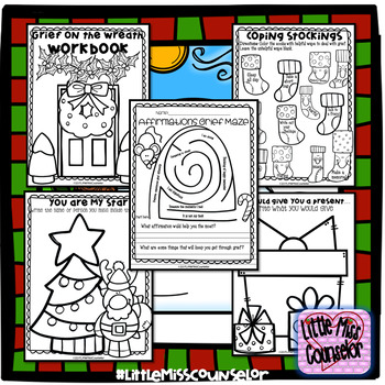 Grief on the Wreath Workbook by Little Miss Counselor | TPT