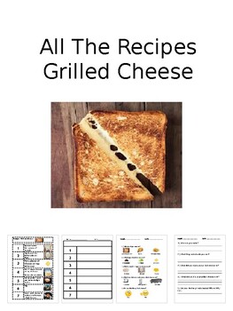 Preview of Grilled Cheese Visual Recipe and power point distant learning
