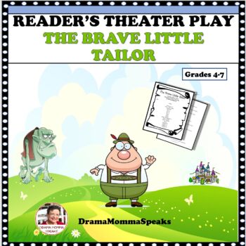 Preview of Readers Theater Script The Brave Little Tailor Grades 5 6 7 Grimms Fairy Tale