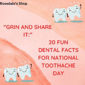 Preview of Grin & Share It: 20 Fun Dental Facts for National Toothache Day" 9th February