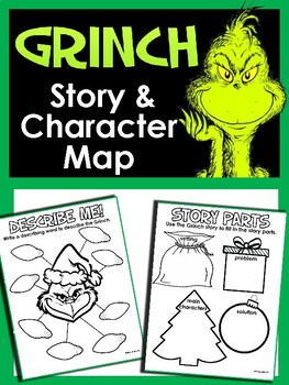 Grinch Character & Story Map Grades 1-3 by TeachHeath | TpT