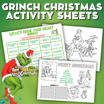 Grinch Activity Sheets Teaching Resources | TPT