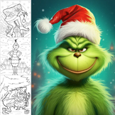 Grinch Christmas Coloring Pages - Winter Craft