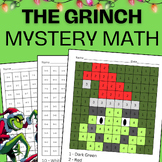 Grinch Christmas Mystery Math Coloring Pages Hundreds Addi