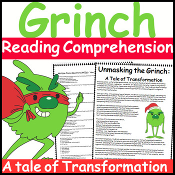 Grinch Christmas Reading Comprehension-A Tale of Transformation  TPT