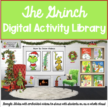 Preview of Grinch Digital Book and Activity Library: Google Slides