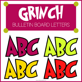 Preview of Christmas Letters | Classroom Decor | Bulletin Board Decor | Grumpy Theme | 300+