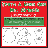 Grinch Poetry Activity | You're a Mean One, Mr. Grinch | L