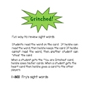 Grinched Sight Word Game Fry's 1-300 Words