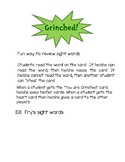 Grinched Sight Word game - Fry's words