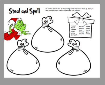 Preview of Grinchy Activities Worksheets