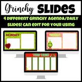 Grinchy Christmas Holiday Agenda Daily Weekly Edible Slide